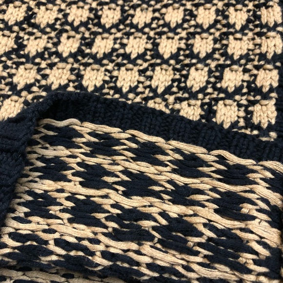 Talbot's chunky hand-knit brown beige sweater cardigan size M - Picture 7 of 8